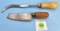 Lot of 2: Keen Kutter Banana knife and broom corn knife