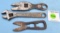 Lot of 3: KK Adjustable Alligator Wrench; KK Alligator Wrench #15; KK Adjustable Wrench 8