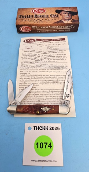 WR Case XX 3 blade; William Russell Case on blade w/box