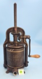 Simmons Hardware 4 quart; all original stenciling; with casing tube sausage stuffer