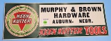 Keen Kutter hardware sign Murphy & Brown Hardware Auburn; Nebr.