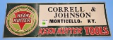 Keen Kutter hardware sign Correll & Johnson Monticello; KY