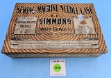 E.C. Simmons sewing machine needle case partially full