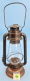Simmons Liberty Lantern copper bottom globe marked Liberty Cold Blast
