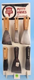 Keen Kutter Putty knife display board w/all 20 knives