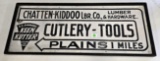 Wooden framed metal Keen Kutter sign 48