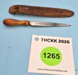 Salesman sample file w/wood handle in leather case Keen Kutter