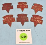 Lot of 6: Keen Kutter metal logos for toolboxes