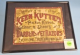 Keen Kutter pocketknives; scissors and shears; counter felt; worn condition