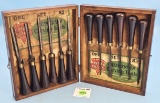 E.C. Simmons Keen Kutter box of carving tools K3 in oak case