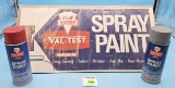 Keen Kutter Val Test spray paint sign w/2 cans of Val test spray paint