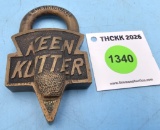 Keen Kutter Logo Santa Fe Railroad padlock with dust cover