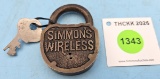 Simmons wireless C.Q.D. lock (with key)