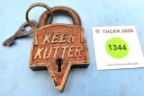 Keen Kutter logo lock (with logo key)