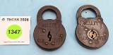 Lot of 2: Simmons Quality 6 levers both (with key)