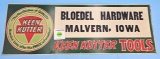 KK fence sign Bloedel Hardware Malvern; Iowa