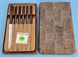 Shapleigh Keen Kutter set of 6 knives in box w/wood handles