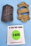 Lot of 2: bicycle badges; Simmons Westminster; E.C. Simmons Westminster Model 1