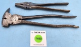 Lot of 2: KK Lineman Pliers; KK Pointed End Fence Pliers