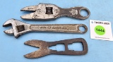 Lot of 3: KK Adjustable Alligator Wrench; KK Alligator Wrench #15; KK Adjustable Wrench 8