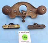 Lot of 3: Stanley 7.5 Groove Maker; Cast Iron String Level; Stanley String Level