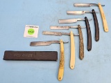 Lot of 6: Winchester Green Handle Straight Razor; Winchester White Handle Straight Razor; (2) KK Bla