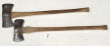Lot of 2: Blish Mize Plumb Double Bit Axe; KK Large Double Bit Axe