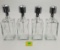 Set of 4 Ducks Unlimited glass decanters