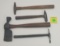 Lot of 4, unmarked hatchet, Shapleigh’s Riveting hammer, Winchester Riveting hammer, and Winchester