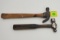 Lot of 2, Winchester ball pein hammer, Stanley claw hammer