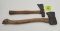 Lot of 2  Winchester underhill hatchet pattern,  Winchester lathing hatchet cracked handle
