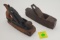 Lot of 2 Winchester wooden bottom plane w/ wooden handle  , Unmarked wooden coffin plane