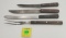 Lot of 4, 3  Winchester Butcher knifes, and Winchester Meat fork