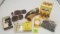 Large Lot Winchester fiber wads, patter horns, box of poly choke sights, gun slick cleaning patches,