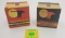 Lot of 2 Montgomery ward, one piece shell box, 20 gauge, goose box, red box, empty. Montgomery Ward