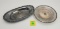 Lot of 2, Silver trays: 12 GA, B 3rd 67 Winchester Gun Club, Belfield Gun Club Eighth Prize, July 10