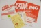 Lot of Winchester store display for Free Bowling w/stack of bowling coupons