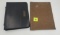 Lot of 2, Winchester leather covered zip up binder and Winchester leather pouch