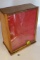 Tapered Winchester knife display case w/ key 19 1/2 x 11 1/4 x 22