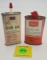 Lot of 2 Sears gun oil cans, both full