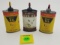 Lot of 3 outers gun oil. All empty