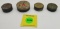 Lot of 4 Misc. Metallic cartridges, one empty