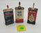 Lot of 3 Misc. household oils. 2 partials, 1 empty