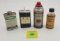 Lot of 4, 3 gun oils, 1 gun and reel oil spray is partial. 2 empty, 1 full