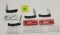 Pocket Knives; Lot of 4, Frost Cutlery Eagle Eye 15-073B, Barracuda Rostfrei single blade, two Black