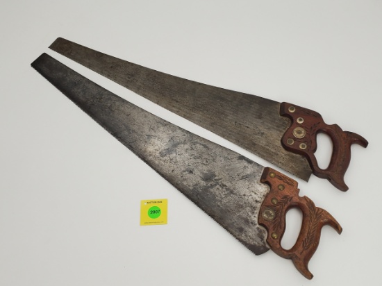Lot of 2, Winchester No 10 hand saw, Winchester Old Trusty Saw