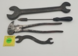 Lot of 4, Winchester; S wrench, hand soldering iron, fencing pliers, and wrench