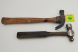 Lot of 2, Winchester ball pein hammer, Stanley claw hammer