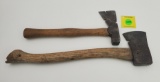 Lot of 2  Winchester underhill hatchet pattern,  Winchester lathing hatchet cracked handle