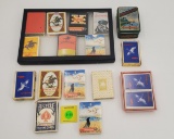 Lot of 16 mix of playing cards, Remington, Winchester, misc.